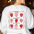 Preschool Is My Jam Strawberry Teacher First Day Of School Women's Sweatshirt Back Print White Preschool Is My Jam Strawberry Teacher First Day Of School Women's Sweatshirt Back Print White