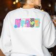Preschool Squad Team Pre-K Crew Back To School Teacher Women's Sweatshirt Back Print White