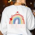 Pretty YOU MATTER Rainbow Positive Message Teachers Kids Women's Sweatshirt Back Print White Pretty YOU MATTER Rainbow Positive Message Teachers Kids Women's Sweatshirt Back Print White