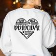 Principal Heart Life School Principal Teacher Appreciation Women's Sweatshirt Back Print White Principal Heart Life School Principal Teacher Appreciation Women's Sweatshirt Back Print White