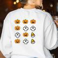 Pumpkin Ghost Equation Math Teacher Halloween Costume Women's Sweatshirt Back Print White Pumpkin Ghost Equation Math Teacher Halloween Costume Women's Sweatshirt Back Print White