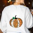 Pumpkin Music Teacher Halloween Fall Music Notes Autumn Women's Sweatshirt Back Print White Pumpkin Music Teacher Halloween Fall Music Notes Autumn Women's Sweatshirt Back Print White