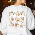 Pumpkin Pi Math Teacher Geek Women's Sweatshirt Back Print White