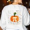 Pumpkin Pi Math Teacher Halloween Pumpkin Pi Women's Sweatshirt Back Print White