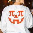 Pumpkin Pi Pie Math Thanksgiving Science Teacher Women's Sweatshirt Back Print White Pumpkin Pi Pie Math Thanksgiving Science Teacher Women's Sweatshirt Back Print White