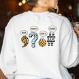 Punctuation English Grammar Teacher Back To School Women's Sweatshirt Back Print White