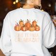 Qué Te Pasacalabaza Fall Immersion Teacher Spanish Teacher Women's Sweatshirt Back Print White