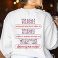 There Their They'Re Teacher English Grammar Police Women's Sweatshirt Back Print White