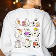 Read More Books Spooky Teacher Halloween Ghost Reading Book Women's Sweatshirt Back Print White Read More Books Spooky Teacher Halloween Ghost Reading Book Women's Sweatshirt Back Print White