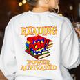 Reading Super Power Activated Superhero Teacher Or Student Men Women Girls Kids Women's Sweatshirt Back Print White Reading Super Power Activated Superhero Teacher Or Student Men Women Girls Kids Women's Sweatshirt Back Print White