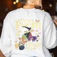 There's Room On My Broom For You Too Teacher Halloween Women's Sweatshirt Back Print White