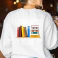 I Rescue Books Trapped In The Bookstore Book Teacher For Men Women Women's Sweatshirt Back Print White