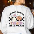 Retro You Can't Scare Me I Teach 5th Grade Teacher Halloween Women's Sweatshirt Back Print White