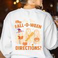 Retro Are You Fall O Ween Directions Ghost Teacher Spooky Women's Sweatshirt Back Print White Retro Are You Fall O Ween Directions Ghost Teacher Spooky Women's Sweatshirt Back Print White