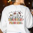 Retro Floral Assistant Principal Shirt For Teachers Day Women's Sweatshirt Back Print White