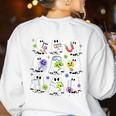 Retro Halloween Science Teacher Ghost Laboratory Teacher Women's Sweatshirt Back Print White Retro Halloween Science Teacher Ghost Laboratory Teacher Women's Sweatshirt Back Print White