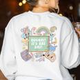 Retro Hooray It's Art Day Art Teacher Back To School Women Women's Sweatshirt Back Print White Retro Hooray It's Art Day Art Teacher Back To School Women Women's Sweatshirt Back Print White