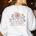 Retro I Teach Tiny Humans About Jesus Christian Teacher Women's Sweatshirt Back Print White Retro I Teach Tiny Humans About Jesus Christian Teacher Women's Sweatshirt Back Print White