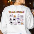 Retro Trick Or Treat Halloween Special Education Teacher Women's Sweatshirt Back Print White Retro Trick Or Treat Halloween Special Education Teacher Women's Sweatshirt Back Print White