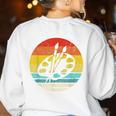 Retro Vintage Paint Palette Costume Artist Art Teacher Men Women Women's Sweatshirt Back Print White Retro Vintage Paint Palette Costume Artist Art Teacher Men Women Women's Sweatshirt Back Print White