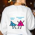 Right Acute Triangle Math Teacher Cool Geometry Women's Sweatshirt Back Print White