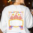 Ringmaster Teacher Circus Party Ringmaster Carnival Women's Sweatshirt Back Print White Ringmaster Teacher Circus Party Ringmaster Carnival Women's Sweatshirt Back Print White