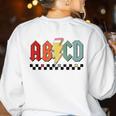 Rock Abcd Back To School Abcd Preschool Teacher Appreciation Women's Sweatshirt Back Print White Rock Abcd Back To School Abcd Preschool Teacher Appreciation Women's Sweatshirt Back Print White
