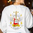 Rockin 50 Days Of School 50th Day Of School Teacher Student Men Women Girls Kids Women's Sweatshirt Back Print White