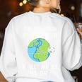 Rotation Of The Earth Makes My Day Science Teacher Earth Day Women's Sweatshirt Back Print White Rotation Of The Earth Makes My Day Science Teacher Earth Day Women's Sweatshirt Back Print White
