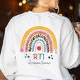 RTI Team RTI Teacher Rti Response To Intervention Teac Women's Sweatshirt Back Print White RTI Team RTI Teacher Rti Response To Intervention Teac Women's Sweatshirt Back Print White