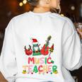 Santa's Favorite Music Teacher Christmas Santa Hat Matching Women's Sweatshirt Back Print White Santa's Favorite Music Teacher Christmas Santa Hat Matching Women's Sweatshirt Back Print White