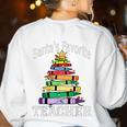 Santa's Favorite Teacher Idea For Christmas Teachers Women's Sweatshirt Back Print White Santa's Favorite Teacher Idea For Christmas Teachers Women's Sweatshirt Back Print White