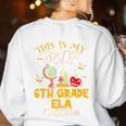This Is My Scary 6th Grade ELA Costume Teacher Men Women Women's Sweatshirt Back Print White This Is My Scary 6th Grade ELA Costume Teacher Men Women Women's Sweatshirt Back Print White