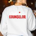 School Counselor Teacher Guidance Counseling For Men Women Kids Women's Sweatshirt Back Print White School Counselor Teacher Guidance Counseling For Men Women Kids Women's Sweatshirt Back Print White