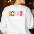 School Psychologist Rainbow Psychology Teacher Women's Sweatshirt Back Print White School Psychologist Rainbow Psychology Teacher Women's Sweatshirt Back Print White