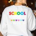 School Psychologist Is a Work Of Heart Teacher LSSP Doctor Women's Sweatshirt Back Print White