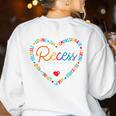 School For Teachers Students Monitor Recess Crew Team Women's Sweatshirt Back Print White School For Teachers Students Monitor Recess Crew Team Women's Sweatshirt Back Print White