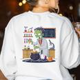 Science Teacher Halloween Shirt Zombie Chemistry Scientist Women's Sweatshirt Back Print White Science Teacher Halloween Shirt Zombie Chemistry Scientist Women's Sweatshirt Back Print White