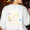 Science Teachers Love Brains Teachers Halloween Women's Sweatshirt Back Print White