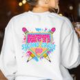 Second Grade Drip Ice Cream Home Plate Baseball Teachers Kid Women's Sweatshirt Back Print White Second Grade Drip Ice Cream Home Plate Baseball Teachers Kid Women's Sweatshirt Back Print White
