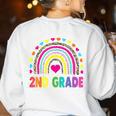 Second Grade Rainbow Girls Boys Teacher Team 2nd Grade Squad Women's Sweatshirt Back Print White Second Grade Rainbow Girls Boys Teacher Team 2nd Grade Squad Women's Sweatshirt Back Print White