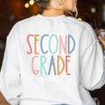 Second Grade Squad 2nd Grade Teacher Women Back To School Women's Sweatshirt Back Print White Second Grade Squad 2nd Grade Teacher Women Back To School Women's Sweatshirt Back Print White
