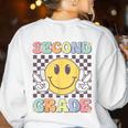 Second Grade Teachers Boys Girls Smile Face 2nd Grade Team Women's Sweatshirt Back Print White