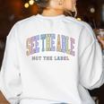See The Able Not The Label Sped Ed Special Education Teacher Women's Sweatshirt Back Print White See The Able Not The Label Sped Ed Special Education Teacher Women's Sweatshirt Back Print White