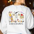 Silly Goose Spooky Teacher Halloween Cute Goosebumps Women's Sweatshirt Back Print White