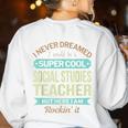 Social Studies Teacher Appreciation Men Women Women's Sweatshirt Back Print White Social Studies Teacher Appreciation Men Women Women's Sweatshirt Back Print White