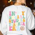 In My Social Studies Teacher Era Cute Social Studies Teacher Women's Sweatshirt Back Print White In My Social Studies Teacher Era Cute Social Studies Teacher Women's Sweatshirt Back Print White