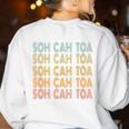 SOH CAH TOA SOHCAHTOA Trigonometry Math Parody Teacher Men Women Kids Women's Sweatshirt Back Print White