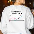 Sometimes I Go Off On a Tangent Math Teacher T Shirts Men Women Girls Kids Women's Sweatshirt Back Print White