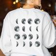 Space Science Student Teacher Leonard Moon Phases Men Women Kids Women's Sweatshirt Back Print White